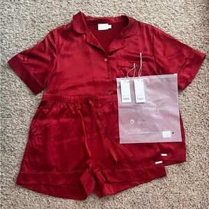 Cozy Earth short sleeve silk pajama set